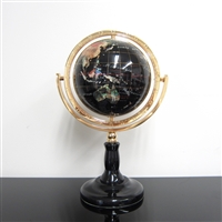 150mm Black Ocean Gemstones Globe