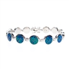 Sterling Silver Bracelet with Inlay Created Opal