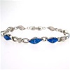 Silver Bracelet (Rhodium Plated) w/ Inlay Created Opal