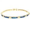 Silver Bracelet (Gold Plated) w/ Inlay Created Opal
