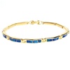 Silver Bracelet (Gold Plated) w/ Inlay Created Opal
