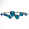 Silver Bracelet w/ Inlay Created Opal