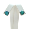 Pear Shape Created Opal Stud Earrings
