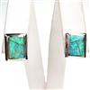 Silver Earring with Inlay Created Opal