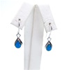 Silver Earring with Created Opal