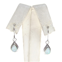 Silver Earring with Created Opal
