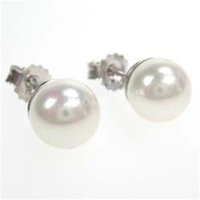 Silver Earrings W/ Fresh Water Pearl