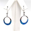 Silver Earrings w/ Inlay Created Opal