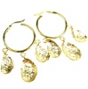 Silver Earring (Gold Plated) w/ Semi-Precious Stone