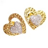 Silver Earring w/ White CZ (Gold Plated)