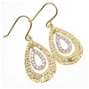 Silver Earring w/ White CZ (Gold Plated)