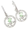Silver Earring (Rhodium Plated) w/ Wht CZ.