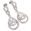 Silver Earrings (Rhodium Plated) w/ White CZ