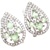 Silver Earrings (Rhodium Plated) w/ White and Jade CZ