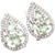 Silver Earrings (Rhodium Plated) w/ White and Jade CZ