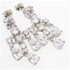 Silver Earrings (Rhodium Plated) w/ White CZ