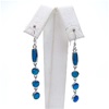 Silver Earrings with Inlay Created Opal