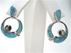 Sterling Silver Earring w/ Inlay Created Opal & Smoky Topaz CZ