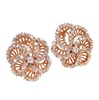 Silver Earrings (Rose Gold Plated) with White CZ