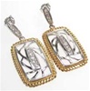 Silver Earrings W/ White CZ