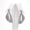 Silver Earrings with White CZ