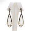 Silver Earring (Gold Plated) with Created Opal and White Cz