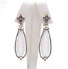 Silver Earring (Gold Plated) with Created Opal and White Cz