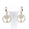 Silver Earrings (Gold Plated) with White CZ