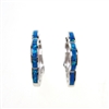 Silver Earrings with Inlay Created Opal