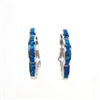 Silver Earrings with Inlay Created Opal