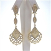 Silver Earrings (Gold Plated) with White CZ.