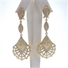 Silver Earrings (Gold Plated) with White CZ