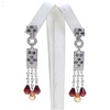 Silver Earrings with Multi-Color CZ
