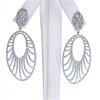 Silver Earrings with White CZ