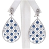 Silver Earring with White & Sapphire CZ