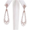 Silver Earring (Rose Gold Plated) with White CZ
