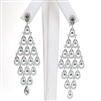 Silver Earring with White & Emerald Green CZ