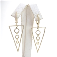 Silver Earring (Gold Plated) with White CZ