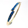 Silver Bangle (Gold Plated) with Inlay Created Opal
