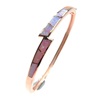 Silver Bangle (Rose Gold Plated) with Inlay Created Opal