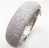 Silver Bangle w/ White CZ