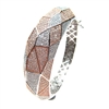 Silver Bangle (Rose Gold Plated) with White CZ