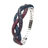 Silver Bangle with Multi-Color CZ