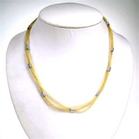 Silver Necklace (Gold Plated) w/ Silver Knot