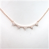 Silver Necklace (Rose Gold Plated) with White CZ