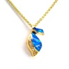 Silver Pendant (Gold Plated) w/ Inlay Created Opal