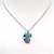 Silver Pendant with Inlay Created Opal