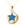 Silver Pendant (Gold Plated) w/ Inlay Created Opal