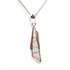 Silver Pendant (Rhodium Plated) w/ Inlay Created Opal