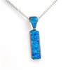 Silver Pendant with Inlay Created Opal